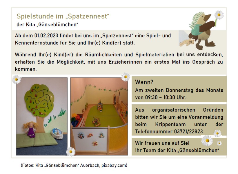 Spielstunden im Spatzennest_