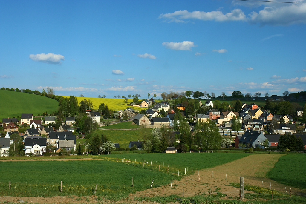 Blick auf Auerbach nach Süden