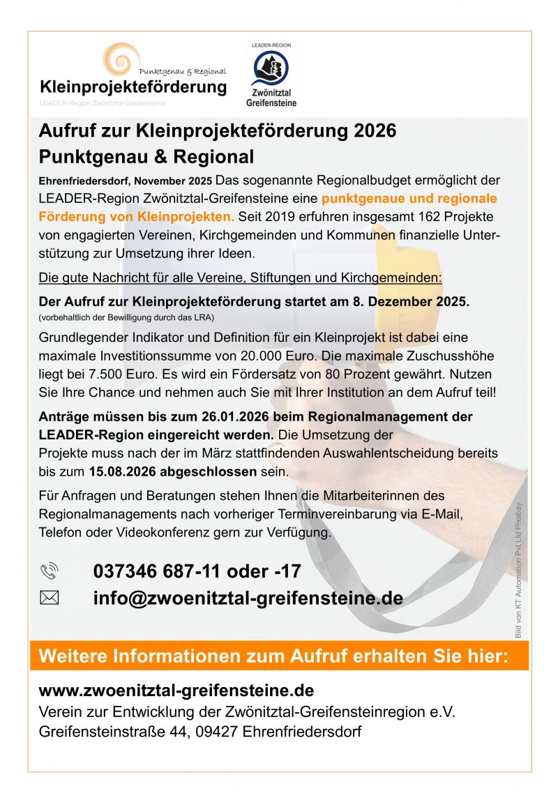 Aufruf Kleinprojektefoerderung 2026 ausfuehrlich