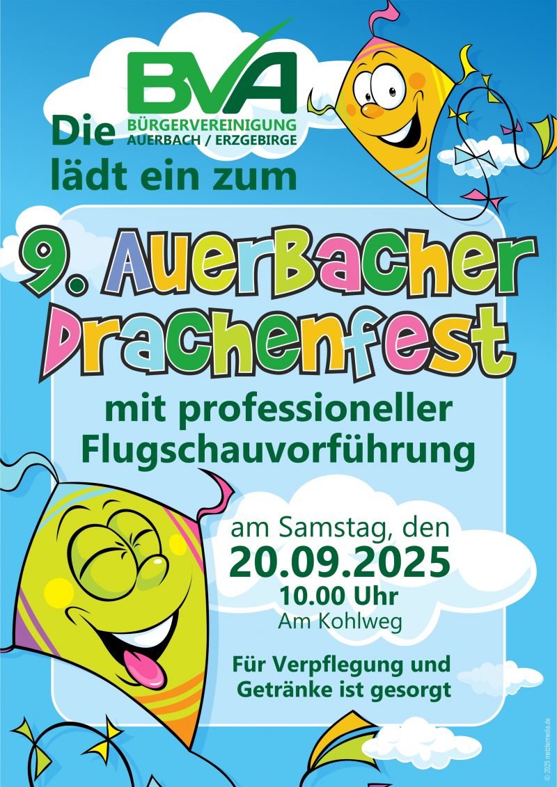 BVA Auerbach Plakat Drachenfest am 20 09 2025