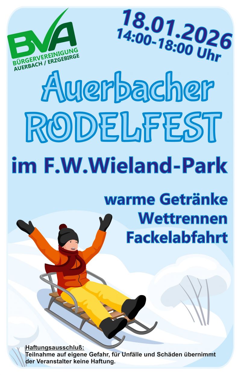 BVA Plakat Rodelfest am 18 01 2026