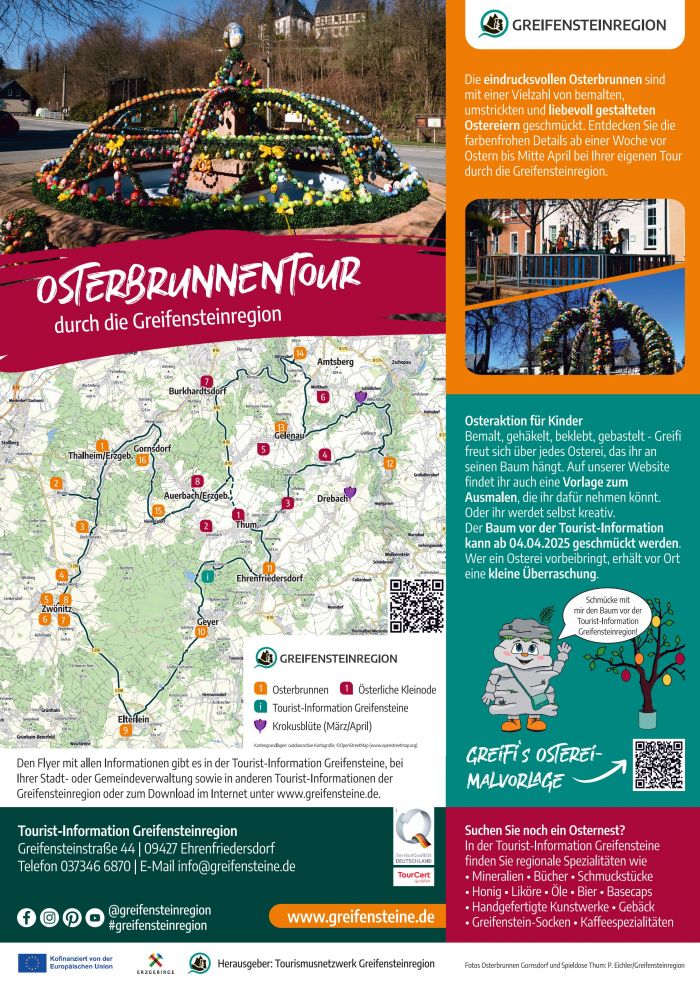 Greifensteinregion Flyer Osterbrunnentour 2025