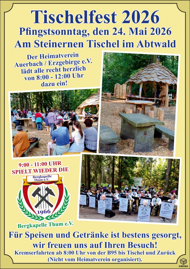 Heimatverein Auerbach Plakat 47 Tischelfest am 24 05 2026