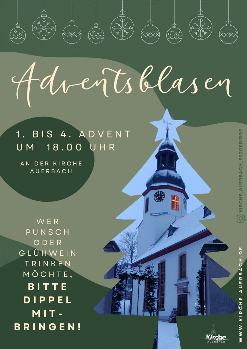 Kirchgemeinde Auerbach Plakat Adventsblasen 2025