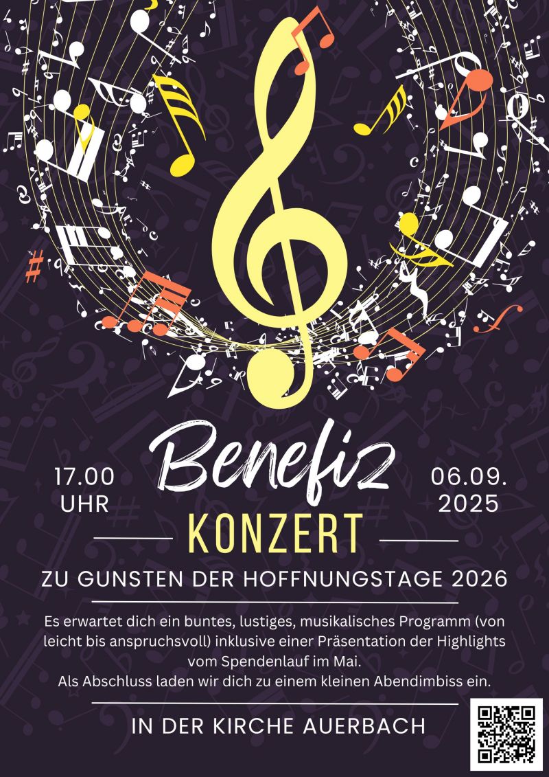 Kirchgemeinde Auerbach Plakat Benefizkonzert am 06 09 2025