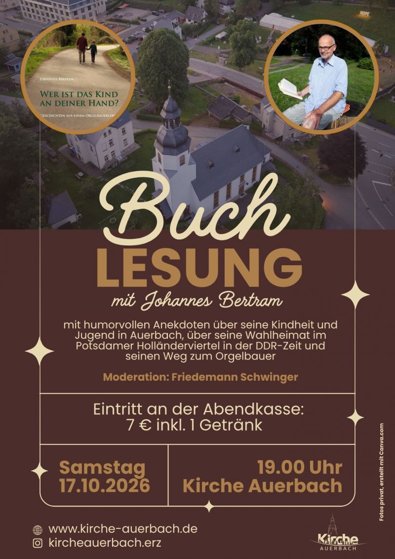 Kirchgemeinde Auerbach Plakat Buchlesung am