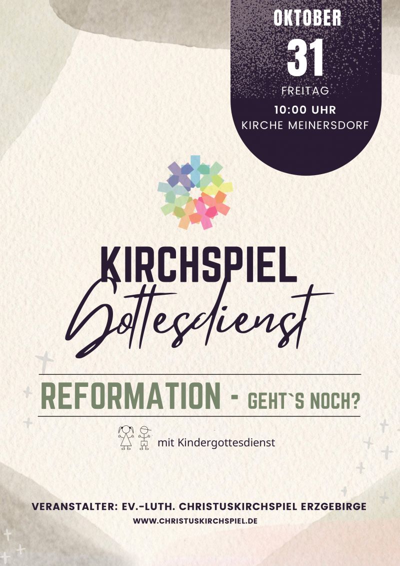 Kirchgemeinde Auerbach Plakat Kirchspiel Gottesdienst am 31 10 2025