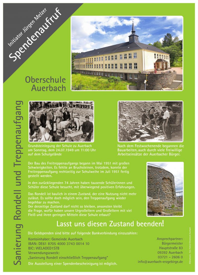 Spendenaufruf Oberschule Flyer A4