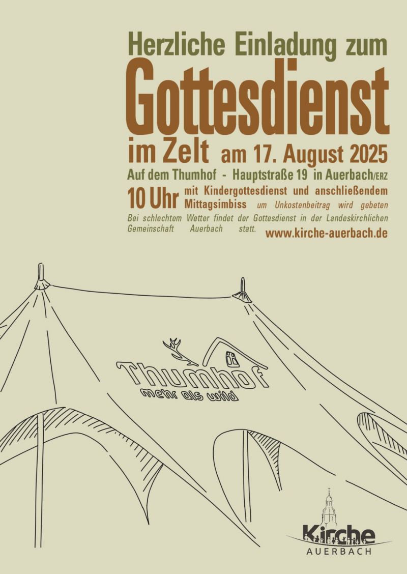 Thumhof Plakat Gottesdienst Hoffest am 17 08 2025