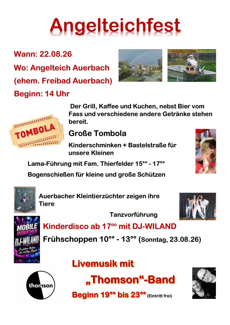 Undine Dietz Plakat Angelteichfest am 22 08 2026