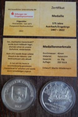 Gedenkmedaille 575 Jahrfeier 2022 1