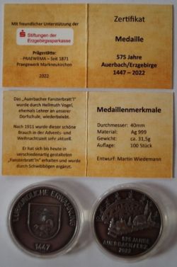 Gedenkmedaille 575 Jahrfeier 2022 2